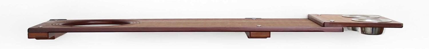 Catastrophic Creations Cat Feeder Escape Hatch 41-Inch — Elevated Cat Feeding Shelf — Cat Wall Furniture Set — Cat Climbing Shelves — Wall Mounted Cat Furniture For Indoor Cat — Cat Feeding Stations