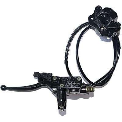 Rear Hand Hydraulic Disc Brake Master Cylinder Caliper Assembly with New Brake Pads for 50cc 70cc 90cc 110cc 125cc ATV Quad Taotao Sunl Roketa NST