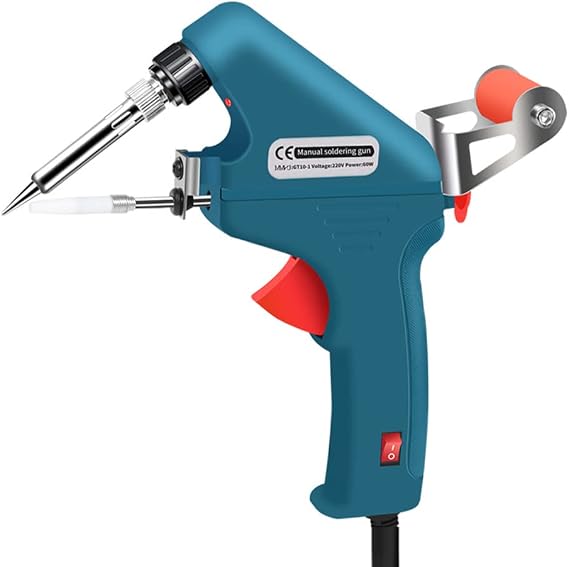 Weytoll 60W Handheld Soldering Iron, Soldering Gun, Automatic Tin Feeding Machine Electronic Welding Tool for DIY Home Repairing