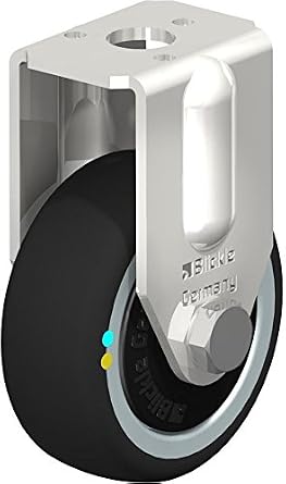 Blickle BRXA-Path 50KD-ELS-FK Fixed Caster, 1.97" Wheel Diameter, 110 lb. Load Capacity
