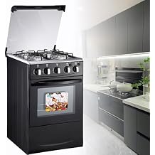 32" Gas Range Stove with Oven,2 in 1 Recessed Burners Cooktop with 4 Coil Burners & 50L Stainless Steel Oven,Heavy Duty Continuous Grates in Stainless Steel,for Kitchen,Restaurant
