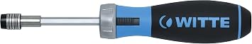 WITTE PRO BITDRIVE RATCHET, 6 bits Phillips 1,2,3 Slotted 5/32", 7/32", 1/4"