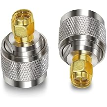 TUOLNK SMA to N Coax Connector SMA Male to N Male Coaxial Adapter for Wi-Fi Antenna Extension Cable 2pcs