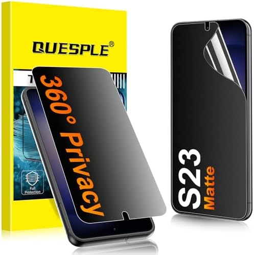 2 Pack for Samsung Galaxy S23 Matte Privacy Screen Protector [Not Glass], 360 Anti-Spy, Anti-Scratch, Anti-Glare, Support Fingerprint Unlock