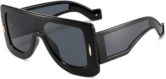 Fashion Oversized One Piece Men Sunglasses Colorful Mirror Goggles Shades UV400 Women Luxury Rivets Sun Glasses