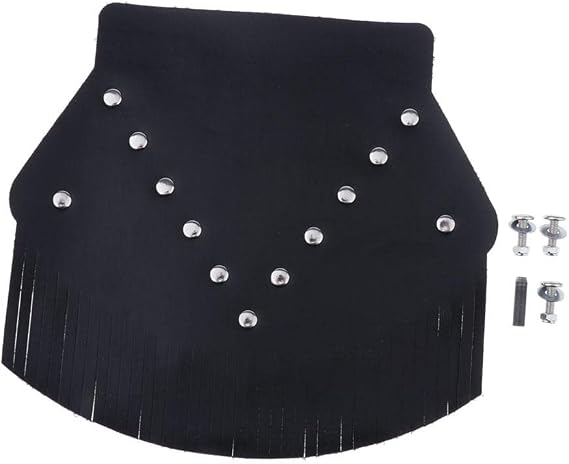 PU Leather Motorcycle Rear Fender Mud Flaps Mudguard Cover with Fringe for Sportster XL883