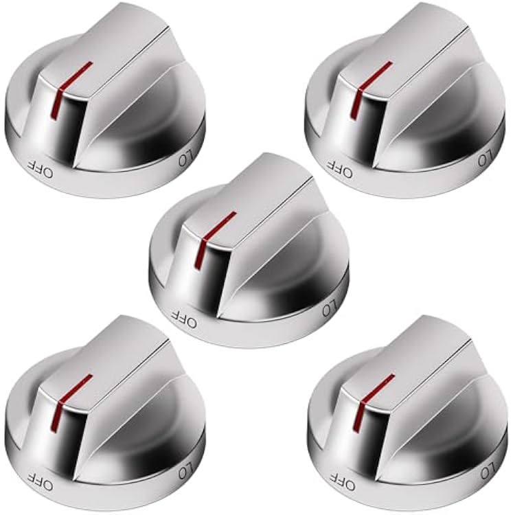 Romalon DG94-03500AZ Gas Range Knobs Can Be Replaced from DG94-03500A to DG94-03500Z for Samsung Stove Knob Oven Burner Top Stove NX60T8311SS NX60T8111SS NX60T8711SS 5 Pack