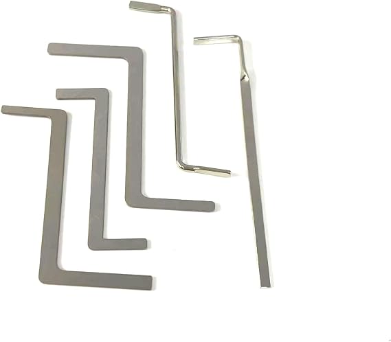 QiDAi Lock Picking Tension Tool Pick Wrench Kit,Stainless Steel Pry Bar Tool for Locksmith,Lockpick Hobbies (5pcs)