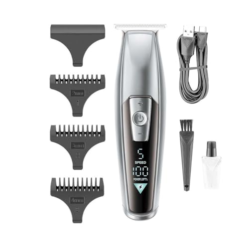 Hair Clippers for Men, Cutting Machine Cordless Trimmer Professional Clipper Barber Electric T-Blade for