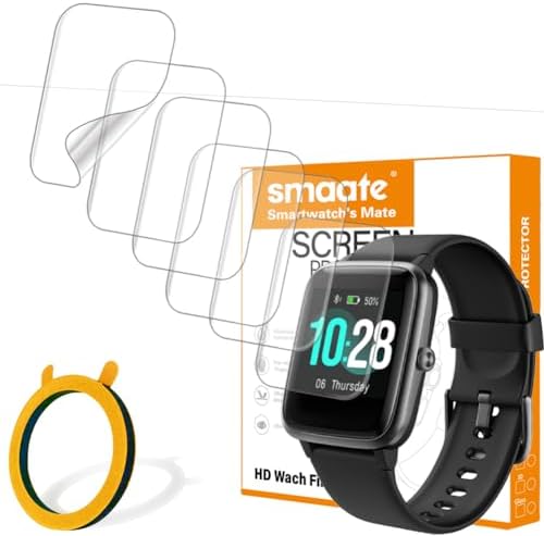 Soft Screen Protector for ID205L ID205S ID205U ID205 Veryfitpro smartwatch Compatible with 1.3 Fitpolo HAFURY ID205L, Overfly LIVIKEY EW1 1.3, TPU, 6 pieces