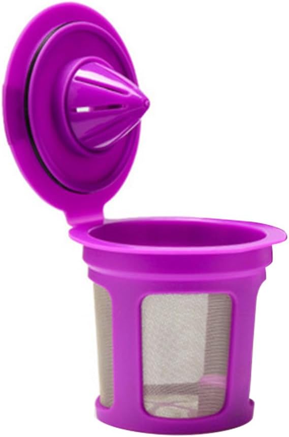 Refillable Coffee Filter Cup Reusable Coffee Filled Compatible With Coffee Machine Filter Cup, Purple
