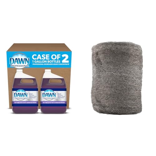 P&G PROFESSIONAL Dawn Degreaser, 1 Gallon 2 Pack and Homax Steel Wool Grade #0000, 16 Pads