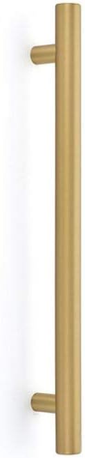 Emtek BAR Appliance Pull of The Urban Modern Collection, 18 inch (Center to Center), Overall: 21-1/4 inch, Color: Satin Brass (US4), Model: CS86352US4