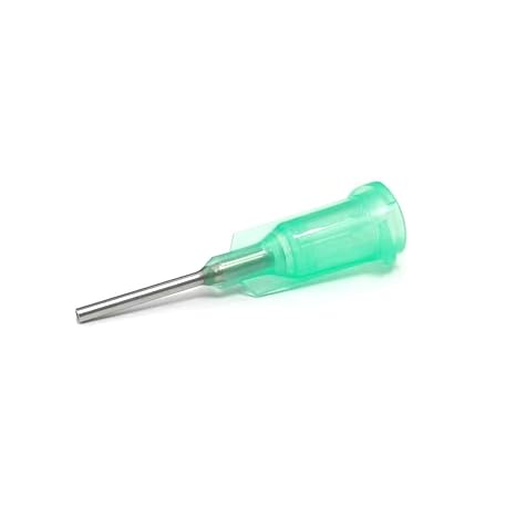 18 Gauge 0.5in Blunt Tip Dispensing Syringe Needle, Green 50 PCS | Industrial Precision Applicators , Luer Lock, Suitable Glue, Ink, Grease, etc, Compatible with Various Syringes, Fluid Tools