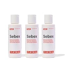 Rugby Sebex Medicated Dandruff Shampoo for Women and Men - 2% Sulfur and 2% Salicylic Acid Anti-Dandruff Shampoo - Helps With Symptoms of Seborrheic Dermatitis and Psoriasis - 4 Oz. (3 Pack)