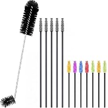 37 Pieces Hummingbird Feeder Cleaning Brush 3 Size Mini Nylon Tube Brushes Set 2 in 1 Double Headed Hummingbird Brush Cleaner for Bottles Tubes Jars Bird Feeder(Black)