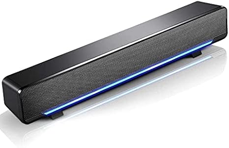 Portable 3D Stereo Soundbar,Usb Dsp Wired Bass Surround Sound Soundbar With 3.5Mm Audio Plug For Mobile/Tablet/Projector/Home Theater/Bar / Mp3 / Mp4(Black)