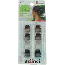 Scunci No-slip Grip Mini Oval Top Jaw Clips, 8 Count