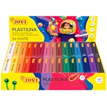 Jovi - Plastilina Reusable and Non-Hardening Modeling Clay, Set of 30 1.75 Oz. Plasticine Bars, 2 Each of 15 Colors, Non-Toxic and Gluten-Free, for Arts and Crafts Projects