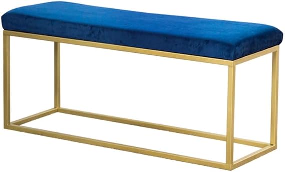 Shoe Storage Bench with Cushion for Entryway, Storage Benches Shoe Rack Bench Seat Creative Bench at The Door Nordic Upholstered Cushion Cloakroom Stool Dressing Room(Blue,80 * 40 * 45cm)
