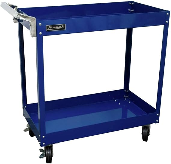 Homak Economy Utility Service Cart, Blue, 30 Inches