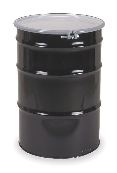 SKOLNIK Carbon Steel Open Head Drum, 55 gallons, Bolt Ring, 0.9mm Body Gauge (Pack of 1)