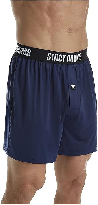 STACY ADAMS mens Boxer Shorts, Navy, Large US