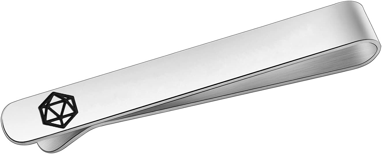TGBJE D20 Tie Clip Gift for Dungeon Master & Table Gamer