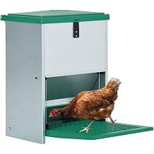 Feedomatic Automatic Poultry Feeder with Treadle 12 kg, Zinc Plated Chicken Feeder, 1 mm Thick Stable Automatic Poultry for 12 kg Capacity
