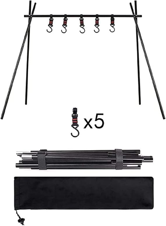 Folding Hanging Rack Travel Camping Shelf Triangle Rack Assembly Storage Picnic Rack