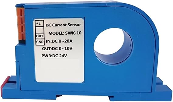 Pressure transducer SWK-10 Hall Current Sensor AC DC Ampere Transducer Transmitter 10A 20A 30A 50A 1000A Input 4-20mA Output Converter(0-5v Output,DC 0-1000A-22MM HOLE-DC12V Power Supply)
