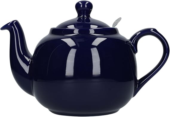 London Pottery Farmhouse Teapot with Infuser, Ceramic, Cobalt Blue, 2 Cup (600 ml)