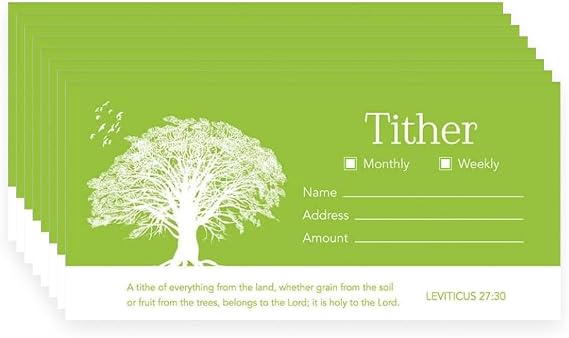 Church Envelopes for Tithe and Offering Church Offering Envelopes - Cash Envelopes For Tithes And Offering Pack of 100 - Swanson Christian Products (Tither Leviticus, 100, Pack)