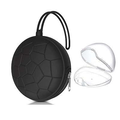 Smlpuame Pacifier Holder Case,BPA Free Portable Pacifier Storage Container,Silicone Baby Pacifier Cover Pouch for Diaper Bag Stroller,Travel Outdoor Activities,Easy to CleanBlack