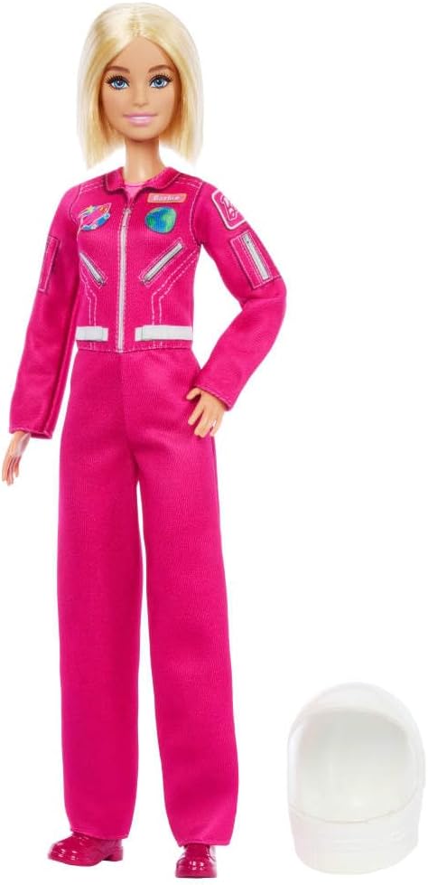 Barbie Çıkarılabilir pembe uzay kıyafeti, ayakkabıları ve kask aksesuarıyla Barbie Kariyer Bebekleri astronot bebek, 2026 yılının kariyeri, JKF77