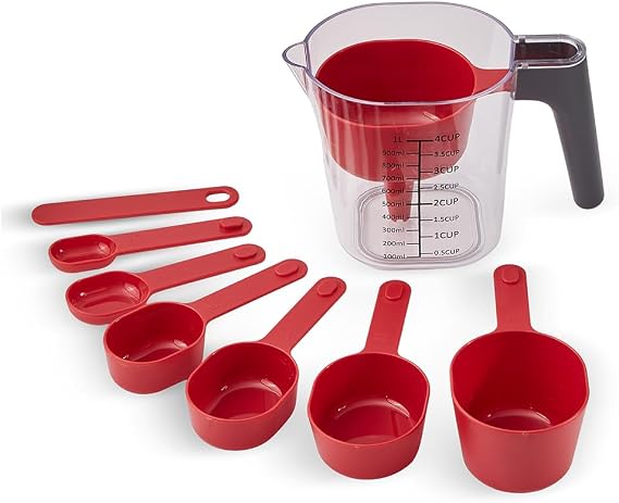 Aryıldız Dailytools Ölçü Kabı Ve Ölçü Kaşık Seti Renkli Mutfak Ölçüm Seti