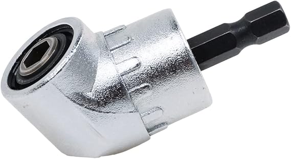 105 Right Angle Drill Attachment Right Angle Drill Adapter | Power Screwdriver Drill Adapter for Tight Spaces 1/4 inach Hex Shank Quick-Change Magnetic bit Socket for Impact Drill Driver