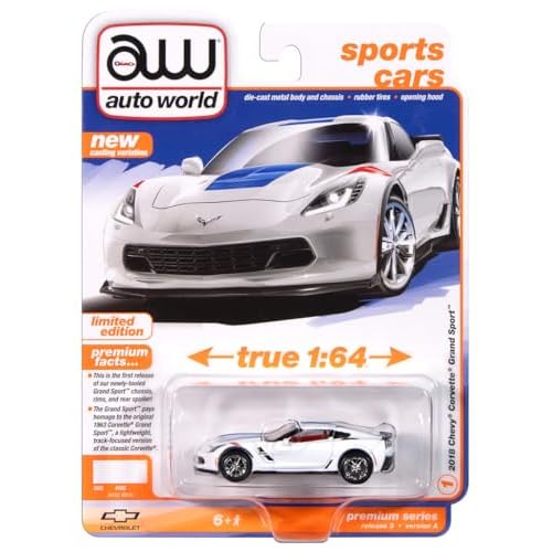 Auto World 64452 Muscle Wagons 1:64 19 2019 Car Corvette Series A White