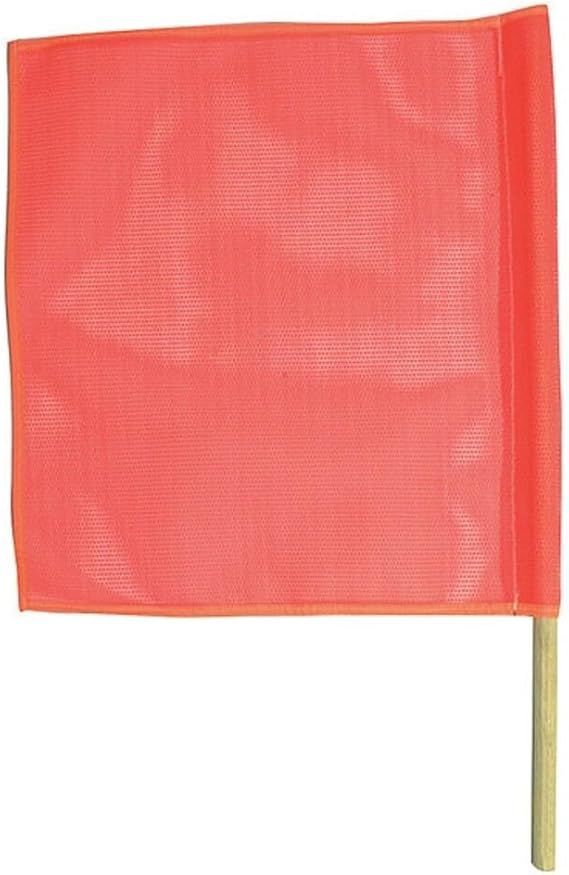 Safety Flag SFKV18-30 18-Inch Mesh Safety Flags, with Dowel Red/Orange