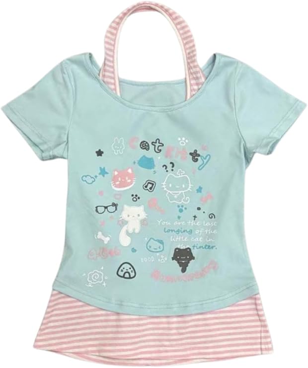 Whimsy Twee Clothes Whimsigoth Graphic Y2k Harajuku Top Kawaii Shoujo Girl Clothes T Shirt