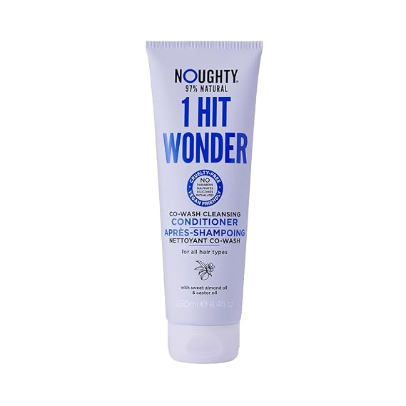 Noughty 1 Hit Wonder Co-Wash 2-in-1 Cleansing Conditioner, 8.45fl.oz | 97% Natural, 2-in-1 Shampoo & Conditioner for Fragile, Overworked Hair, Moisturizing, Non-Foaming Formula, Removes Buildup
