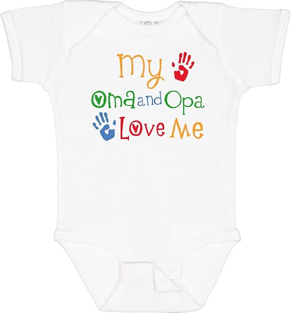inktastic Oma and Opa Love Me Grandchild Baby Bodysuit