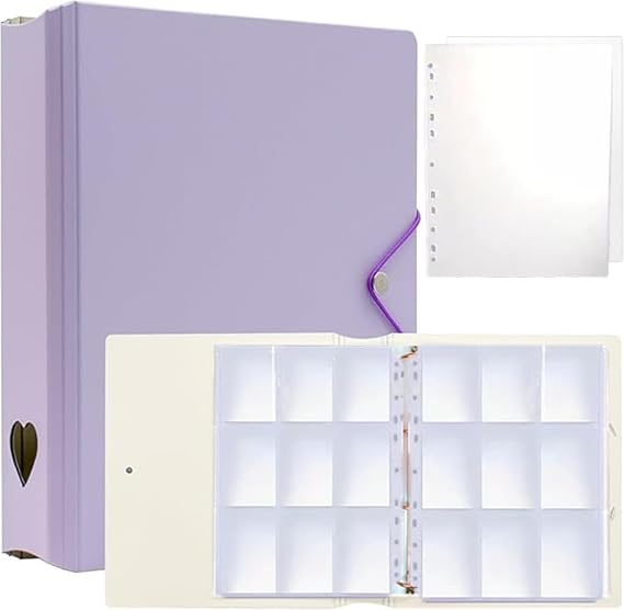 A4 Photocard Binder with 25 Pages 9 Pocket, 2x3 Photocard Holder Book Sleeves, For Film Card DIY Collect Album