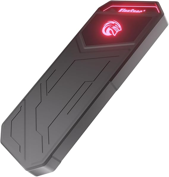 KingSpec Z5 512GB External SSD - 2100MB/s, Portable Solid State Hard Drives with RGB Light, Zinc Alloy Case, USB 3.2 Gen2x2 Interface, Compatible with Mobile Phone/PS4/Laptop/TV/PC (512GB)