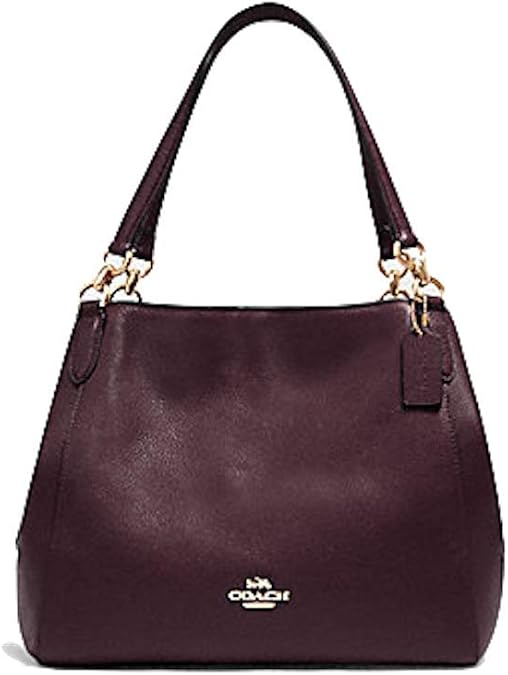 Coach Pebble Leather Hallie Shoulder Bag (Boysenberry)