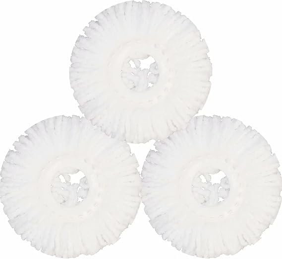 Mop Head for Hurricane Spin Mop Microfiber Mop Head Refills Round Mop Pads 3 Pack
