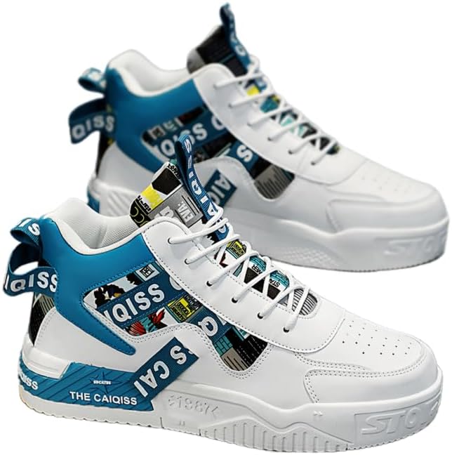 Mens High Top Sneakers Skate Casual Walking Shoes Street Fashion Sneakers Lightweight Shoes for All Seasons