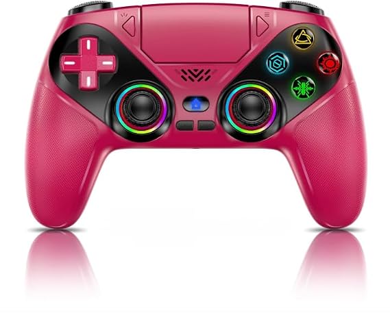 Nonbliep Wireless Controller for PS5/Slim/Pro/PC, Bluetooth Gamepad with Back Paddles, Speaker, Dual vibration, 6-Axis Sensor, Turbo, Macro, Touchpad and 3.5mm Audio Jack