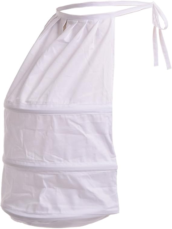 BLESSUME Victorian Dress Bustle White