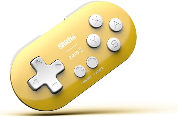 8bitdo Zero 2 ゲームコントローラー Bluetooth ワイヤレス Windows Android macOS RaspberryPi Steam イエロー Edition